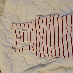 Heart and hips striped tanktop size medium